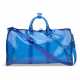 A LIMITED EDITION BLUE MONOGRAM PVC KEEPALL BANDOULIÈRE 50 WITH BLUE HARDWARE BY VIRGIL ABLOH - фото 1