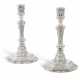 A PAIR OF LOUIS XV SILVER CANDLESTICKS - фото 1