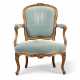 A LOUIS XV GILTWOOD FAUTEUIL - фото 1