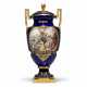 AN ORMOLU-MOUNTED SEVRES PORCELAIN BLUE-GROUND VASE AND COVER (VASE FEUILLE D'EAU) - фото 1