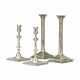 TWO PAIRS OF GEORGE III PAKTONG CANDLESTICKS - photo 1