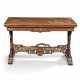 A FRENCH 'JAPONISME' GILT-BRASS-MOUNTED AND MOTHER-OF-PEARL-INLAID STAINED BEECH AND ROSEWOOD LIBRARY TABLE - photo 1