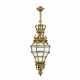 A LARGE FRENCH ORMOLU AND BEVELLED GLASS LANTERN - Foto 1