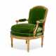 A LATE LOUIS XV GILTWOOD FAUTEUIL - фото 1
