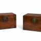A PAIR OF HARDWOOD BOXES - photo 1