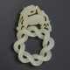 A WHITE JADE ENDLESS KNOT PENDANT - photo 1