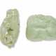 TWO SMALL PALE GREENISH-WHITE JADE CARVINGS - photo 1