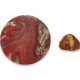 A MOTTLED RED AGATE CIRCULAR SWORD POMMEL - photo 1