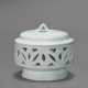 A WHITE PORCELIAN CENSER AND COVER - photo 1