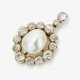 A pendant with a large cultured pearl and diamonds - Foto 1