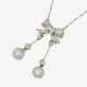 A lavaliere with cultured pearls and diamonds - фото 1