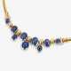 A necklace with sapphire cabochons and brilliant cut diamonds - photo 1
