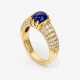 A ring with a sapphire and brilliant cut diamonds - Foto 1