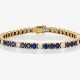 A bracelet with sapphires and brilliant cut diamonds - фото 1