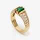A ring with an emerald and brilliant cut diamonds - Foto 1