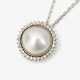 A pendant necklace decorated with diamonds and a Mabé cultured pearl - фото 1