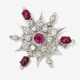 A star pendant decorated with brilliant cut diamonds and rubies - Foto 1