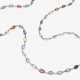 A delicate link necklace decorated with pastel-coloured sapphires - фото 1