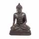 Bronze des sitzenden Buddha. THAILAND, wohl 19. Jh., - photo 1
