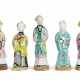 A GROUP OF FIVE CHINESE EXPORT PORCELAIN FAMILLE ROSE SMALL FIGURES - photo 1