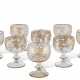 AN ASSEMBLED SET OF CONTINENTAL GILT-DECORATED GLASS GOBLETS - photo 1