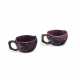 A PAIR OF CHINESE AUBERGINE-GLAZED PEACH-FORM LIBATION CUPS - Foto 1