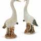 A PAIR OF CHINESE EXPORT PORCELAIN MODELS OF CRANES - фото 1