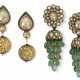 TWO PAIRS OF INDIAN MULTI-GEM EARRINGS - photo 1