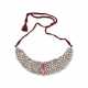 AN INDIAN PINK TOURMALINE AND DIAMOND NECKLACE - фото 1