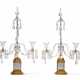 A PAIR OF GEORGE III ORMOLU AND CUT-GLASS TWO-LIGHT CANDELABRA - фото 1