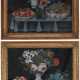 A PAIR OF NORTH EUROPEAN REVERSE-PAINTED GLASS PANELS - фото 1