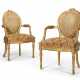 A MATCHED PAIR OF GEORGE III GILTWOOD ARMCHAIRS - Foto 1
