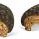 A PAIR OF WILLIAM IV GILTWOOD FOOTSTOOLS - Foto 1
