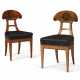 A PAIR OF AUSTRIAN FRUITWOOD AND PENWORK-DECORATED SIDE CHAIRS - фото 1