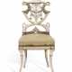 A NORTH ITALIAN CREAM AND POLYCHROME-DECORATED CHAIR - фото 1