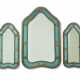 A PAIR OF NORTH ITALIAN SILVERED, POLYCHROME-PAINTED AND VERRE EGLOMISE MIRRORS - photo 1