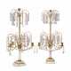 A PAIR OF SWEDISH CUT-GLASS-MOUNTED ORMOLU AND WHITE MARBLE THREE-LIGHT CANDELABRA - photo 1
