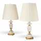 A PAIR OF ORMOLU-MOUNTED ROCK CRYSTAL TABLE LAMPS - фото 1