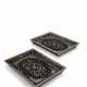 A PAIR OF MOTHER-OF-PEARL INLAID EBONIZED TRAYS - фото 1