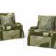 A PAIR OF UPHOLSTERED CLUB CHAIRS - Foto 1