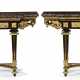 A PAIR OF LATE LOUIS XV ORMOLU-MOUNTED EBONY CONSOLE TABLES - photo 1