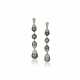 GRAY CULTURED PEARL AND DIAMOND EARRINGS - Foto 1