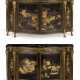A PAIR OF GEORGE III GILT-METAL-MOUNTED CHINESE BLACK AND GILT-LACQUER AND JAPANNED COMMODES - photo 1