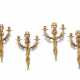 A SET OF FOUR FRENCH ORMOLU TWIN-BRANCH WALL-LIGHTS - Foto 1