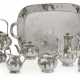 A JAPANESE EXPORT SILVER AND ENAMEL SIX-PIECE TEA AND COFFEE SERVICE AND MATCHING TRAY - Foto 1