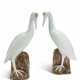 A PAIR OF CHINESE EXPORT PORCELAIN PALE CELADON MODELS OF CRANES - фото 1