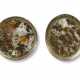 TWO ITALIAN YELLOW JASPER AND GILT-COPPER PAPERWEIGHTS - фото 1
