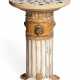 A REGENCY PARCEL-GILT, OCHRE AND WHITE-PAINTED COLUMN OCCASIONAL TABLE - фото 1