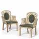 A PAIR OF GEORGE II OIL-GILT AND WHITE-PAINTED ARMCHAIRS - photo 1