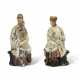 A PAIR OF CHINESE EXPORT POLYCHROME-DECORATED NODDING HEAD FIGURES - Foto 1